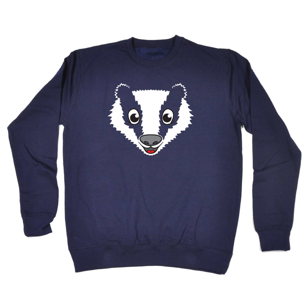 Badger Animal Face Ani Mates - Funny Sweatshirt