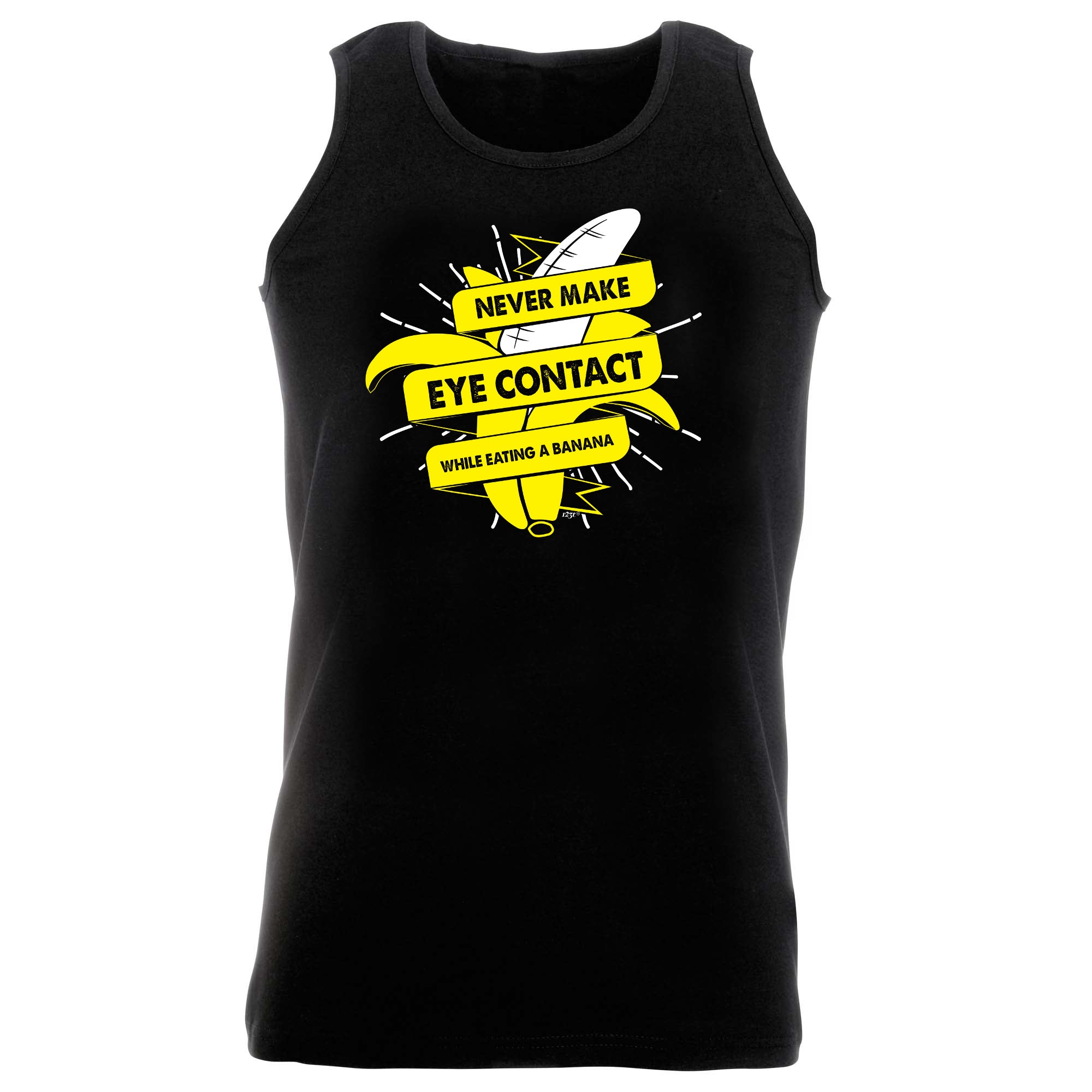 Never Eye Contact While Eating A Banana - Funny Vest Singlet Unisex Tank Top