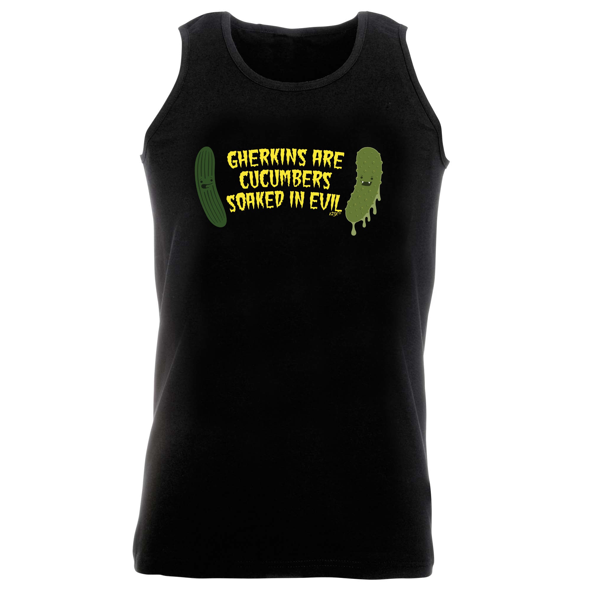 Gherkins Are Cucumbers Evil - Funny Vest Singlet Unisex Tank Top