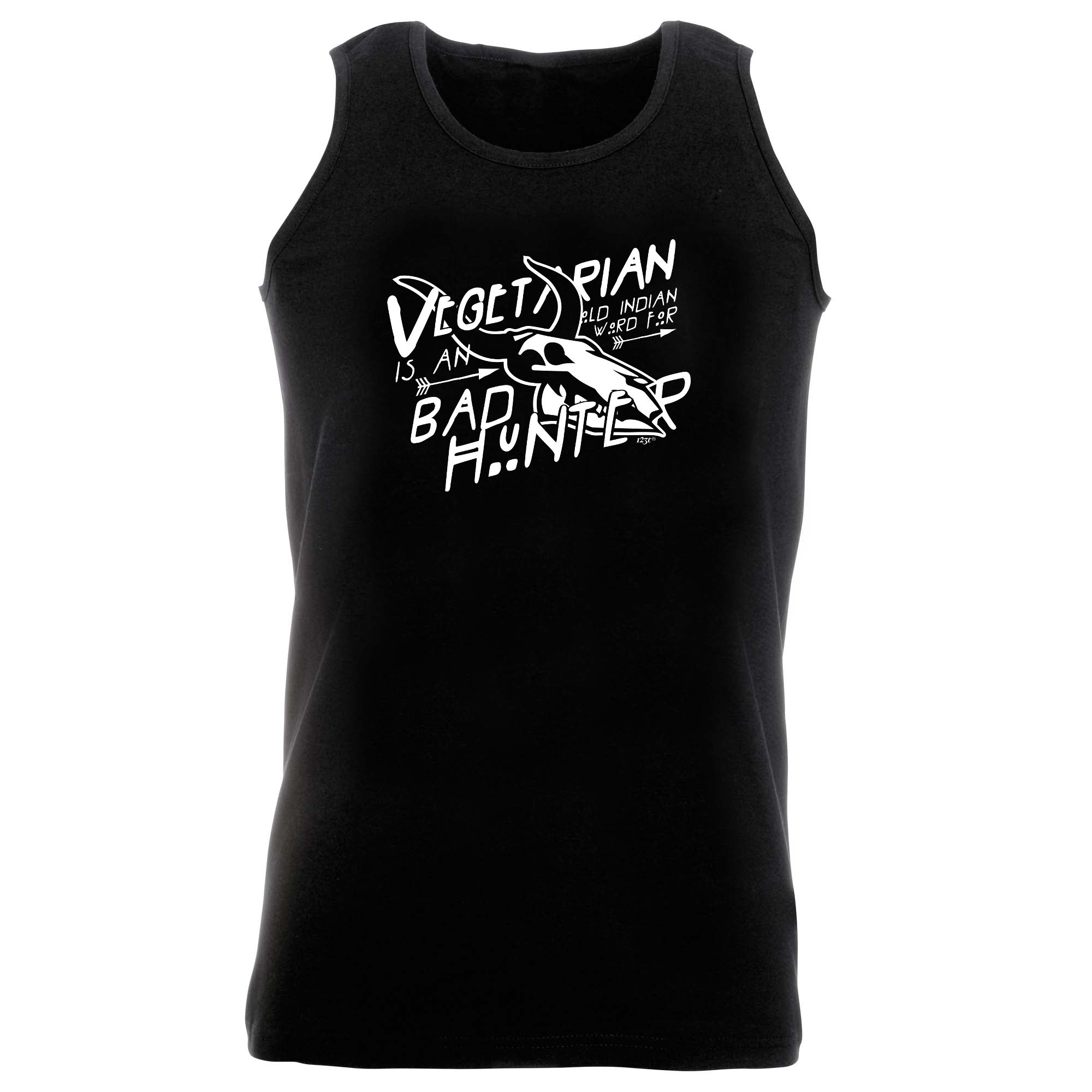 Vegetarian Old Indian Bad Hunter - Funny Vest Singlet Unisex Tank Top