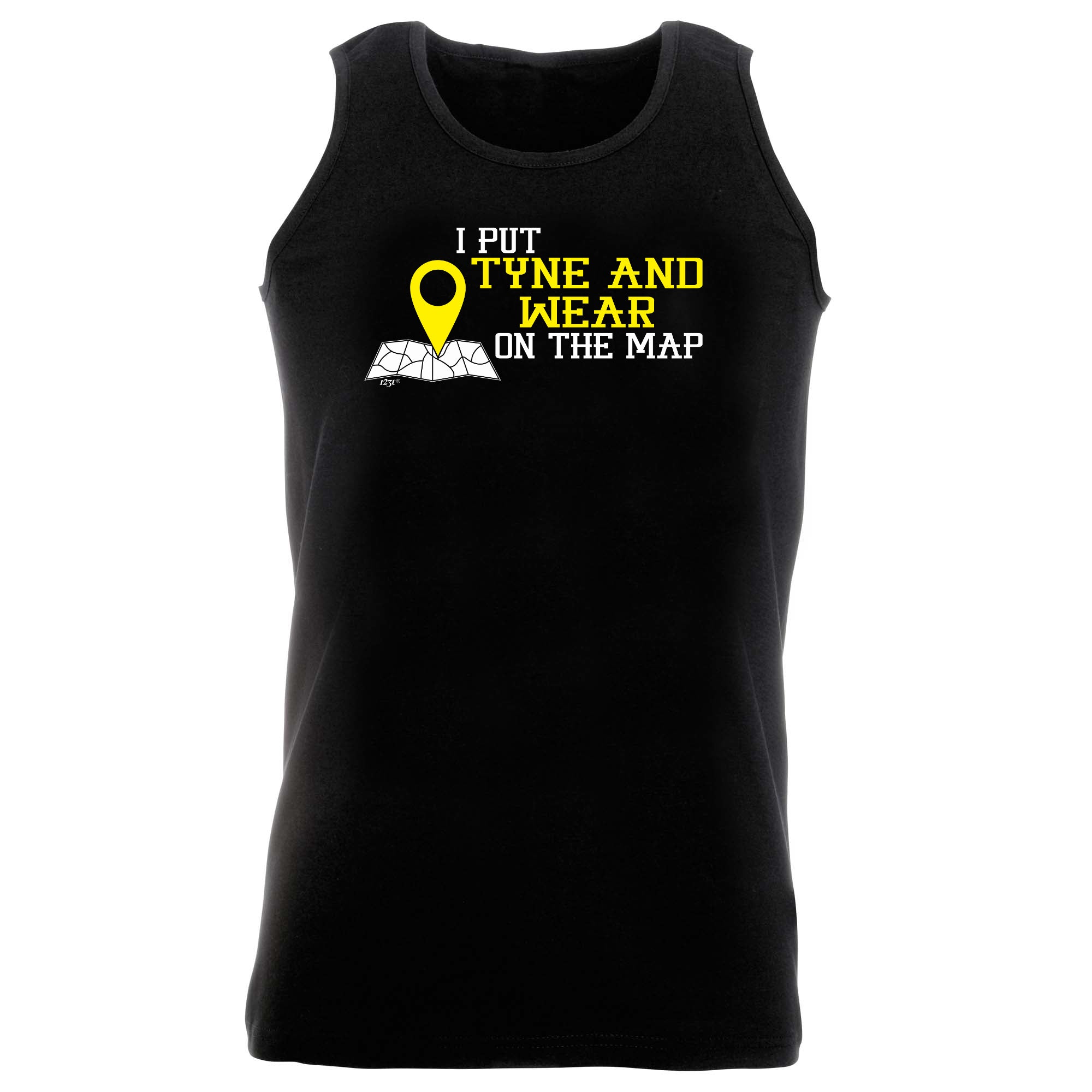 Put On The Map Tyne Wear - Funny Vest Singlet Unisex Tank Top