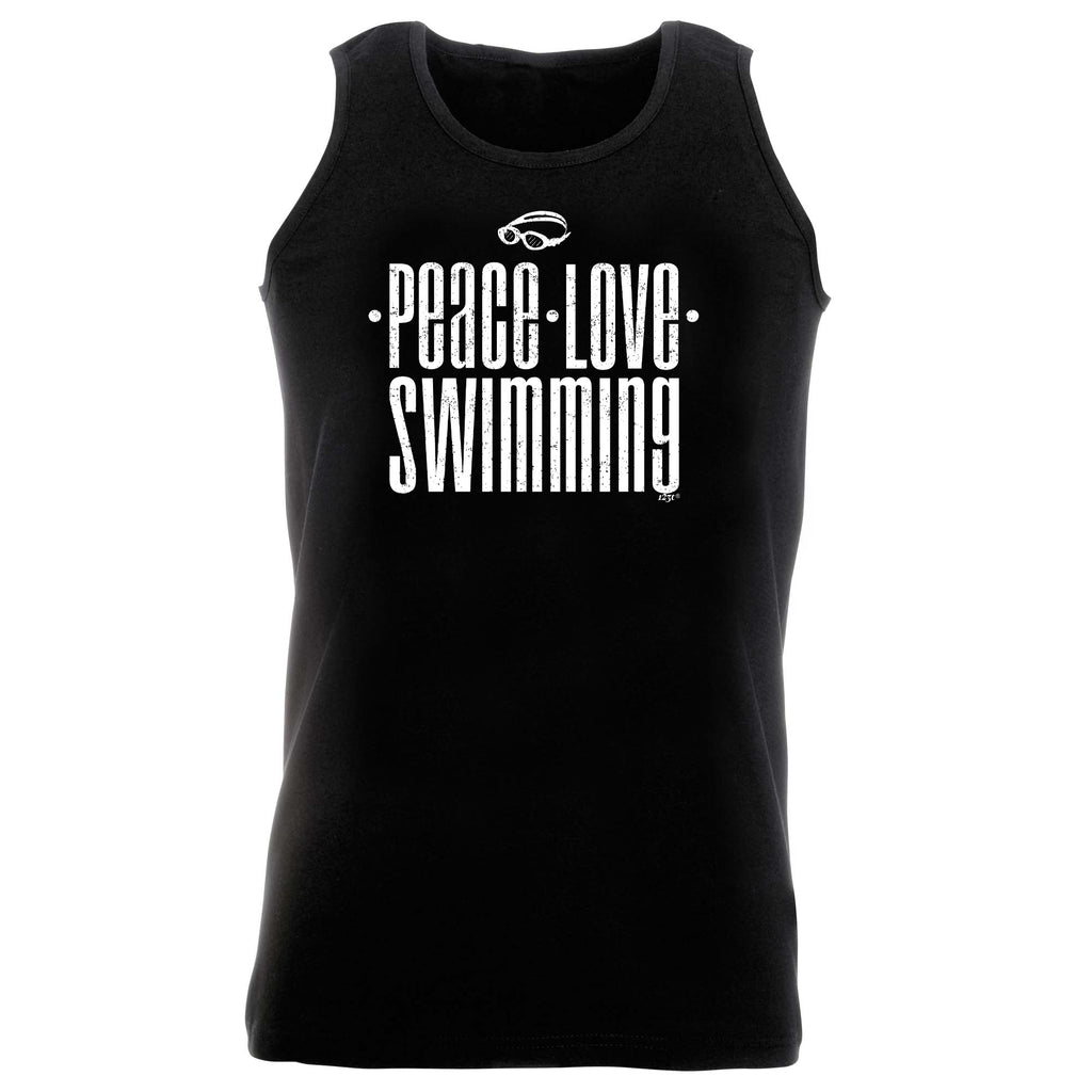 Peace Love Swimming - Funny Vest Singlet Unisex Tank Top