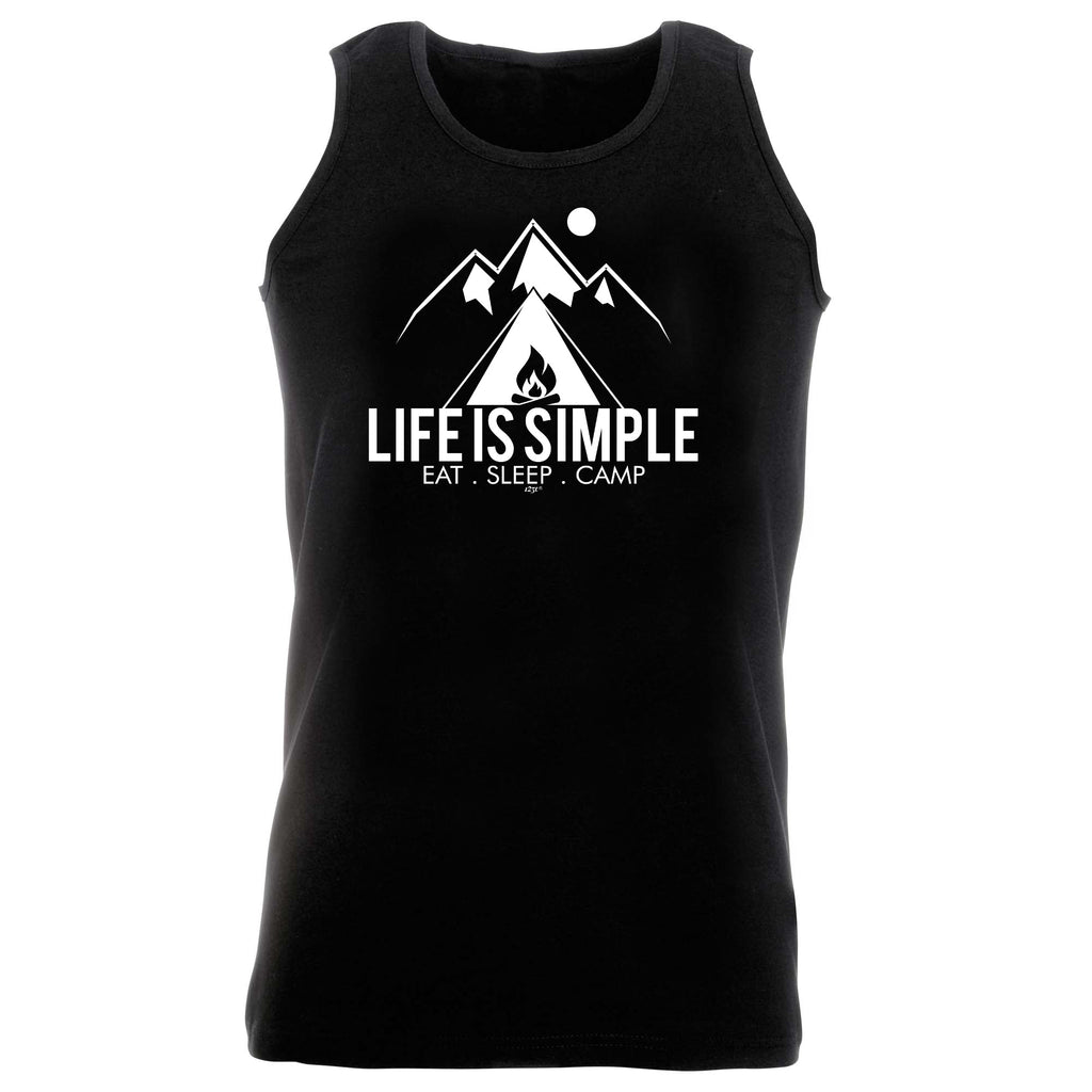 Life Is Simple Eat Sleep Camp - Funny Vest Singlet Unisex Tank Top