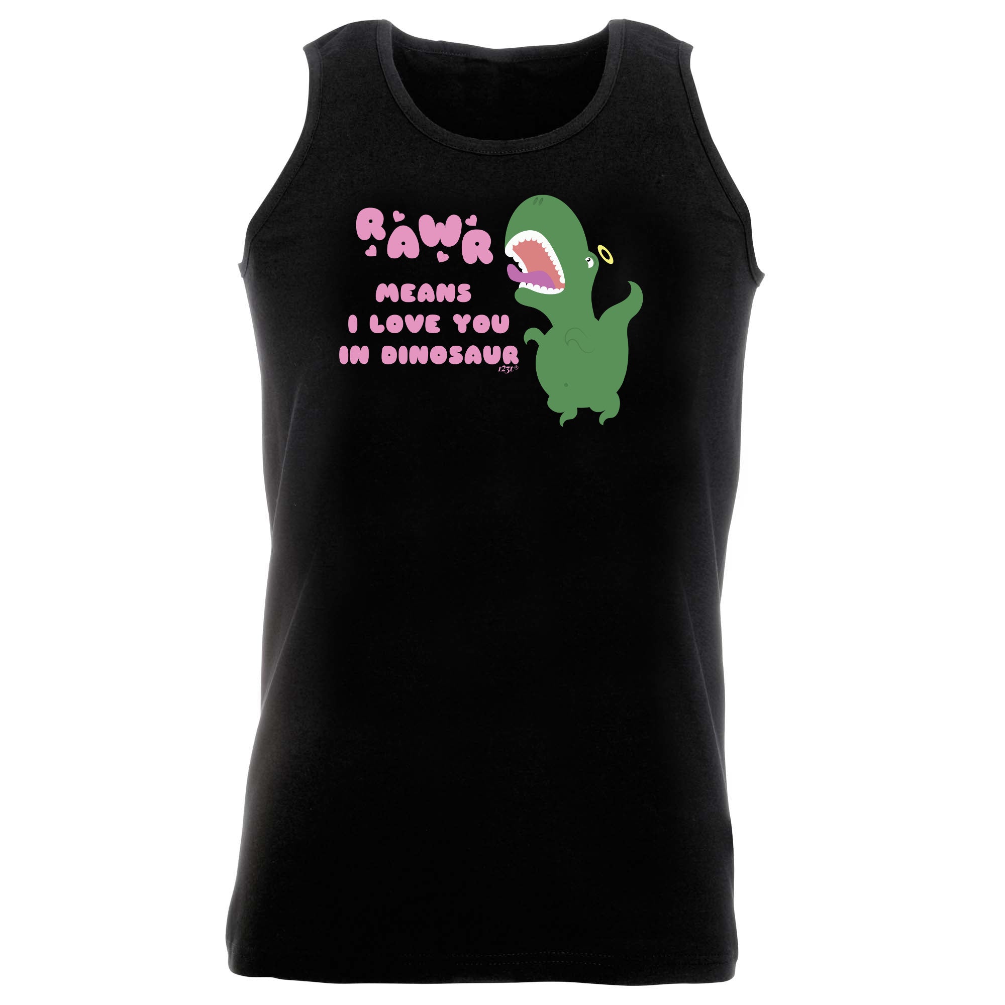 Rawr Means Love You In Dinosaur - Funny Vest Singlet Unisex Tank Top