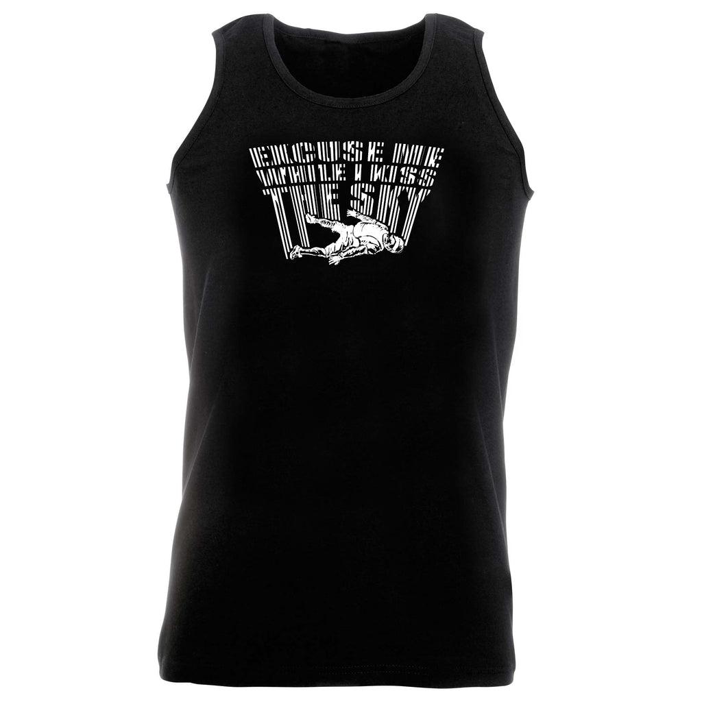 Skydive Excuse Me While Kiss The Sky - Funny Vest Singlet Unisex Tank Top