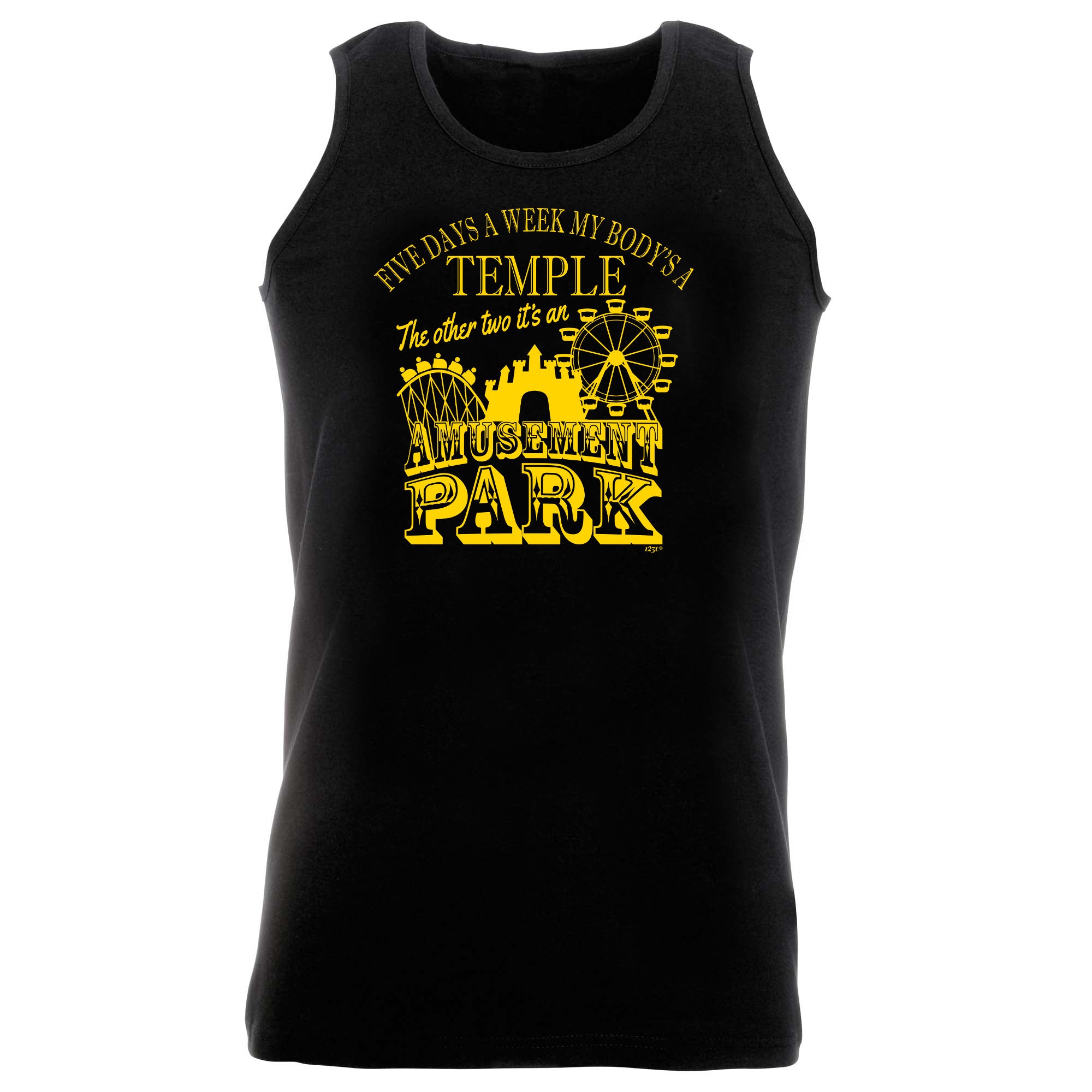 Five Days A Week My Body Is A Temple - Funny Vest Singlet Unisex Tank Top