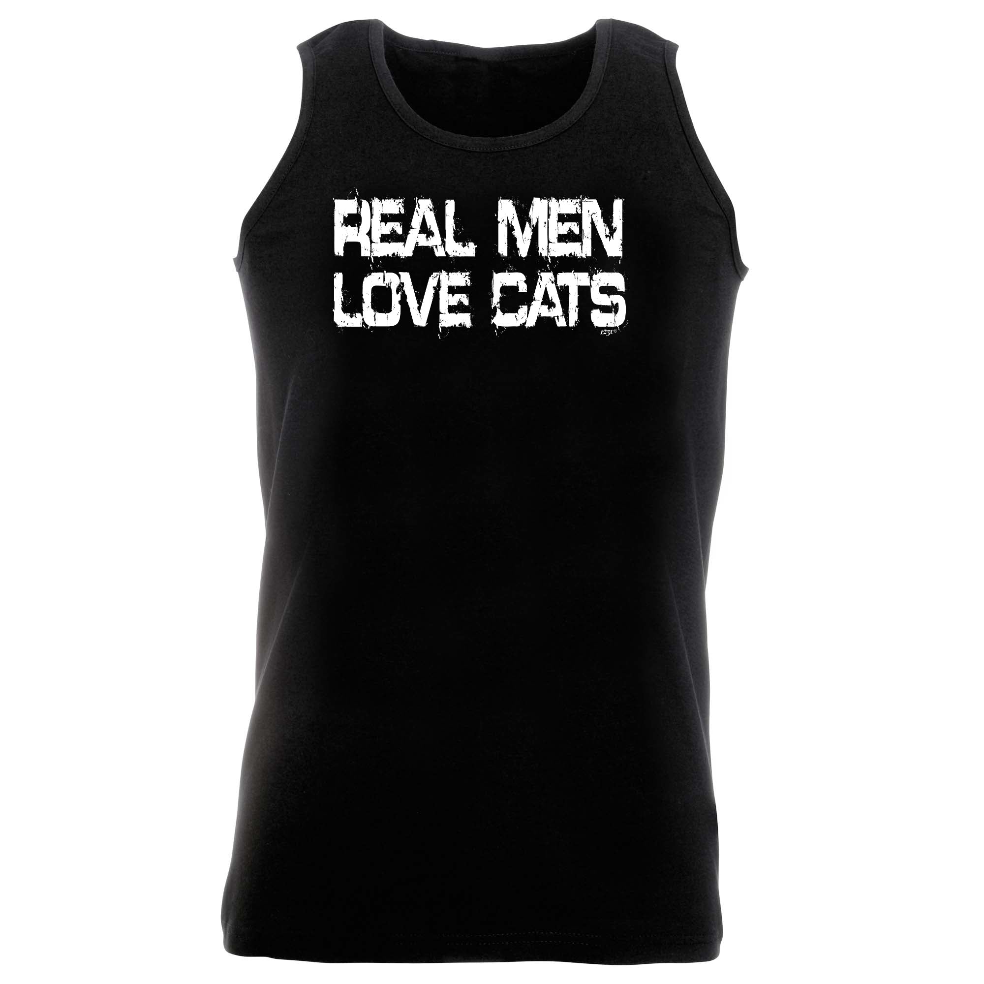 Real Men Love Cats - Funny Vest Singlet Unisex Tank Top