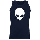 Alien Head White - Funny Vest Singlet Unisex Tank Top