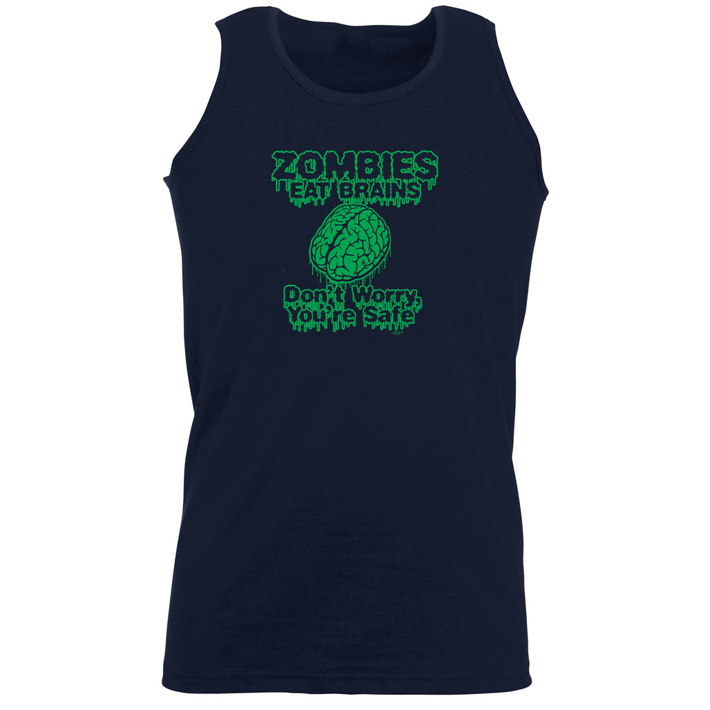 Zombies Eat Brains - Funny Vest Singlet Unisex Tank Top