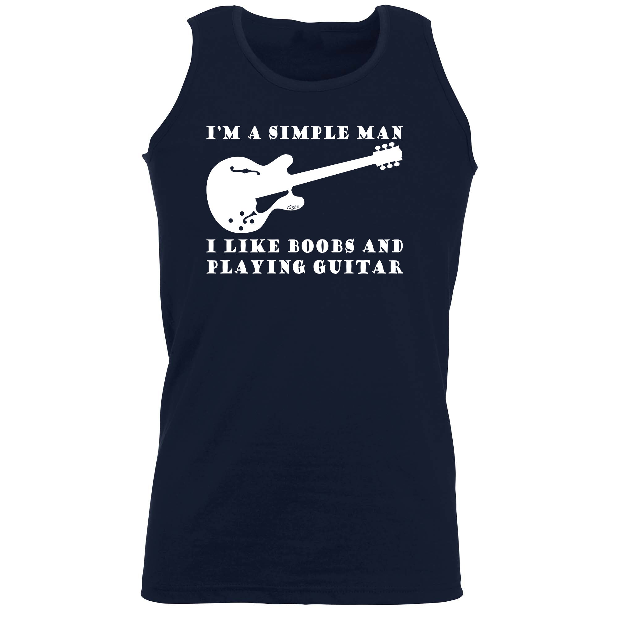 I'M Simple B  B Playing Guitar Music - Funny Vest Singlet Unisex Tank Top