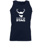 Im With The Stag Solid - Funny Vest Singlet Unisex Tank Top