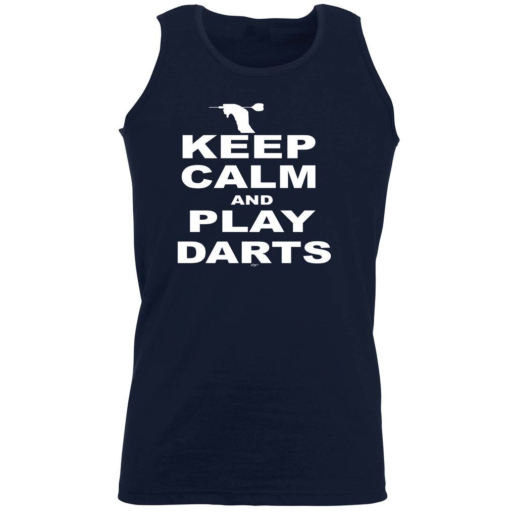 Keep Calm And Play Darts - Funny Vest Singlet Unisex Tank Top