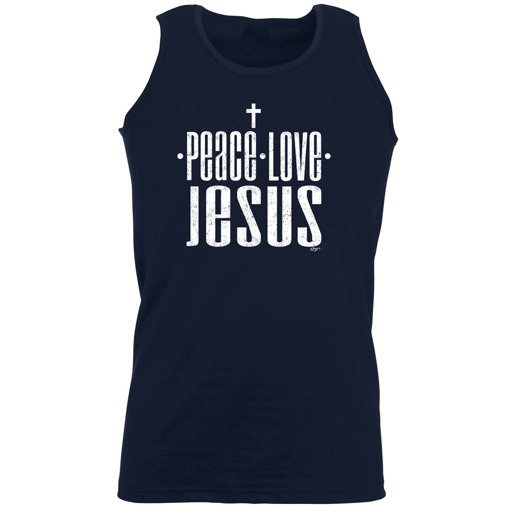 Peace Love Jesus - Funny Vest Singlet Unisex Tank Top
