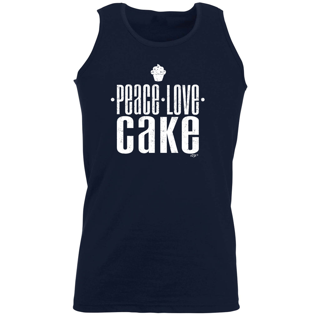 Peace Love Cake - Funny Vest Singlet Unisex Tank Top