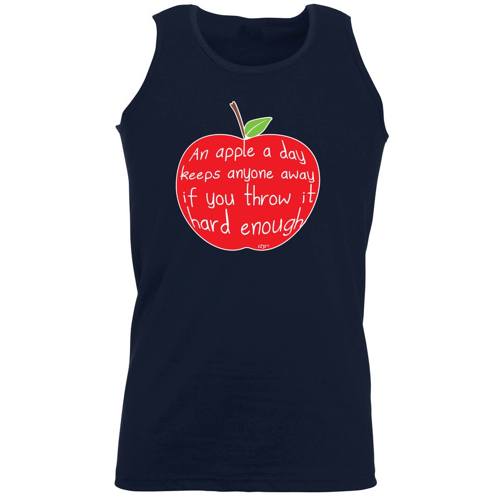 An Apple A Day Keeps Anyone Away - Funny Vest Singlet Unisex Tank Top