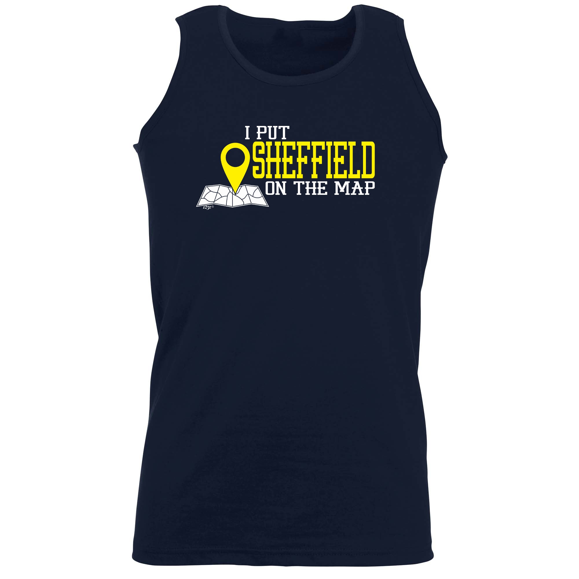 Put On The Map Sheffield - Funny Vest Singlet Unisex Tank Top