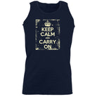 Keep Calm And Carry On Frame - Funny Vest Singlet Unisex Tank Top