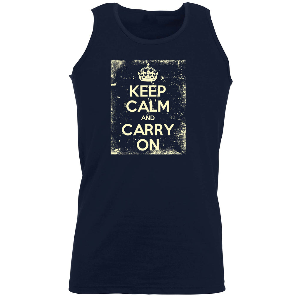 Keep Calm And Carry On Frame - Funny Vest Singlet Unisex Tank Top