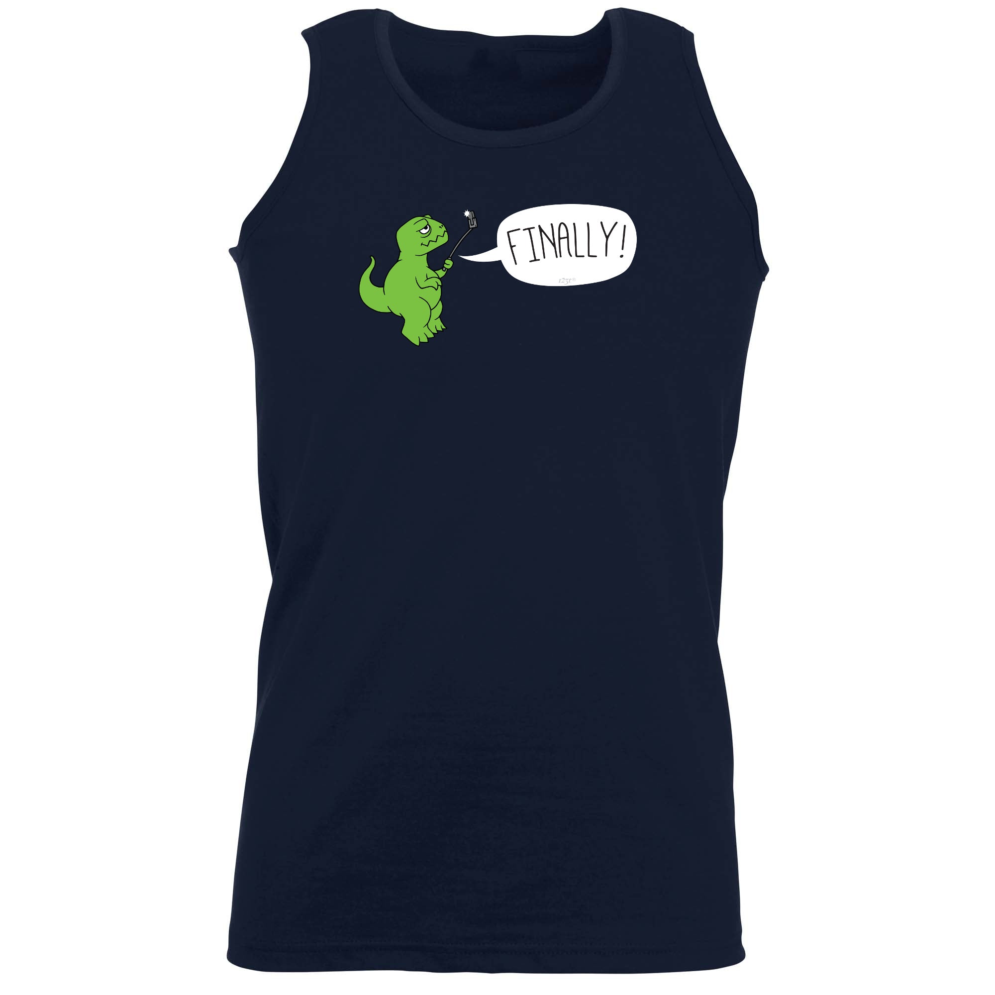 Trex Finally Selfie Dinosaur - Funny Vest Singlet Unisex Tank Top