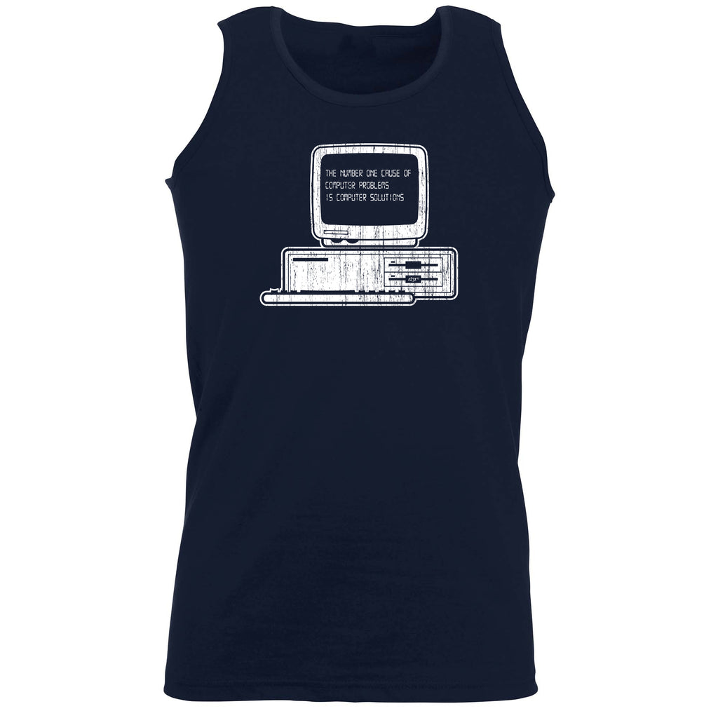 The Number One Cause Of Computer Problems - Funny Vest Singlet Unisex Tank Top