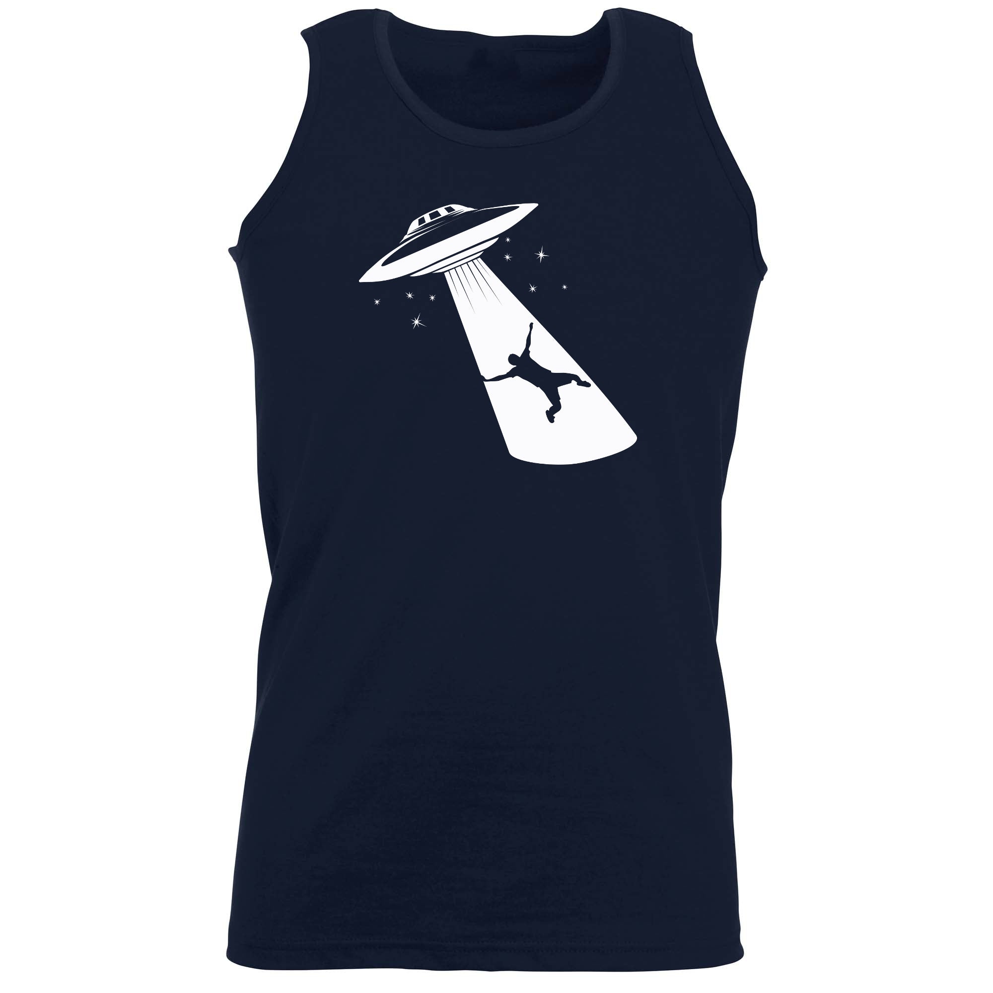 Ufo Abduction White - Funny Vest Singlet Unisex Tank Top