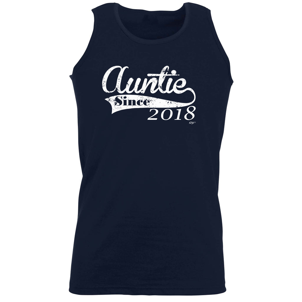 Auntie Since 2018 - Funny Vest Singlet Unisex Tank Top
