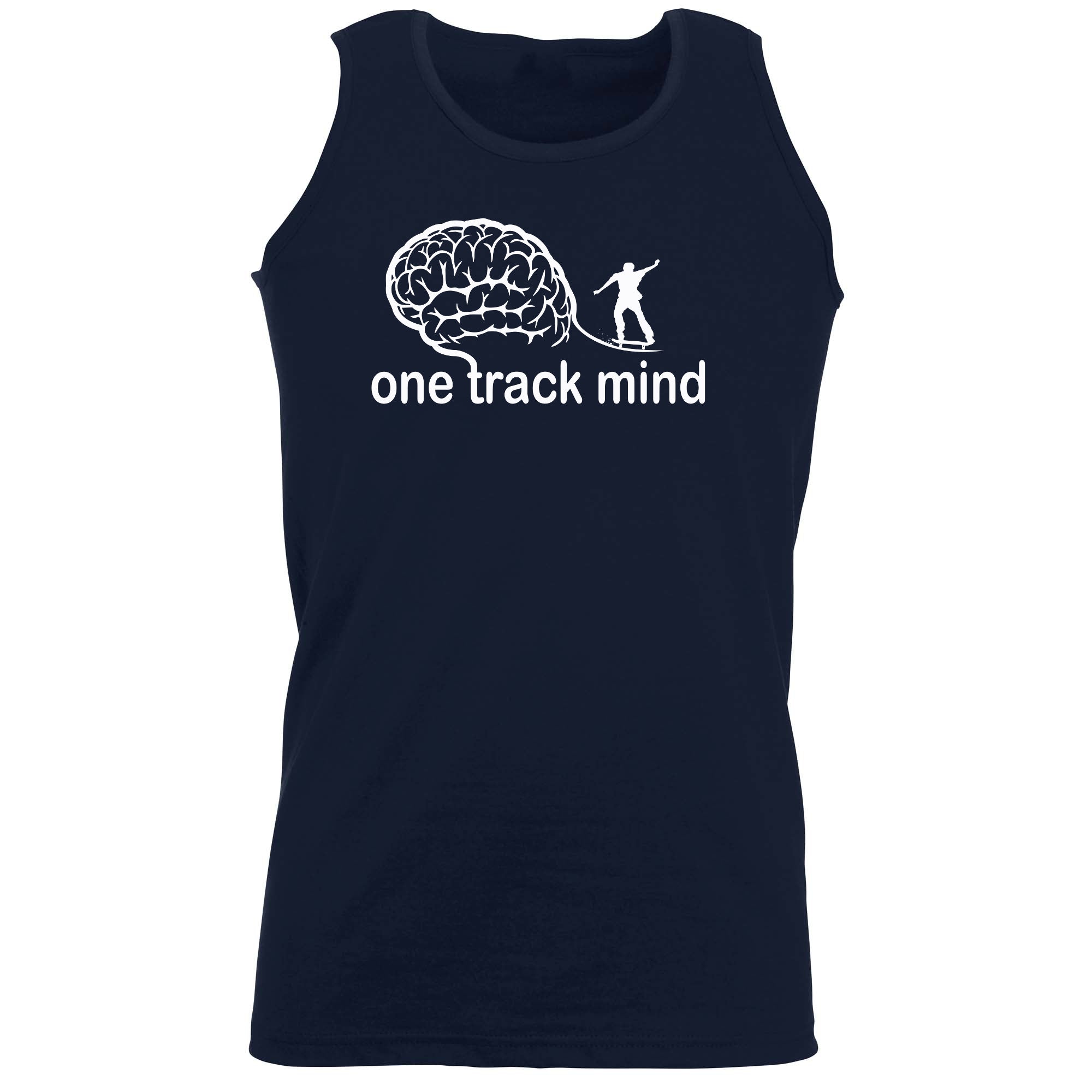 One Track Mind Skate - Funny Vest Singlet Unisex Tank Top