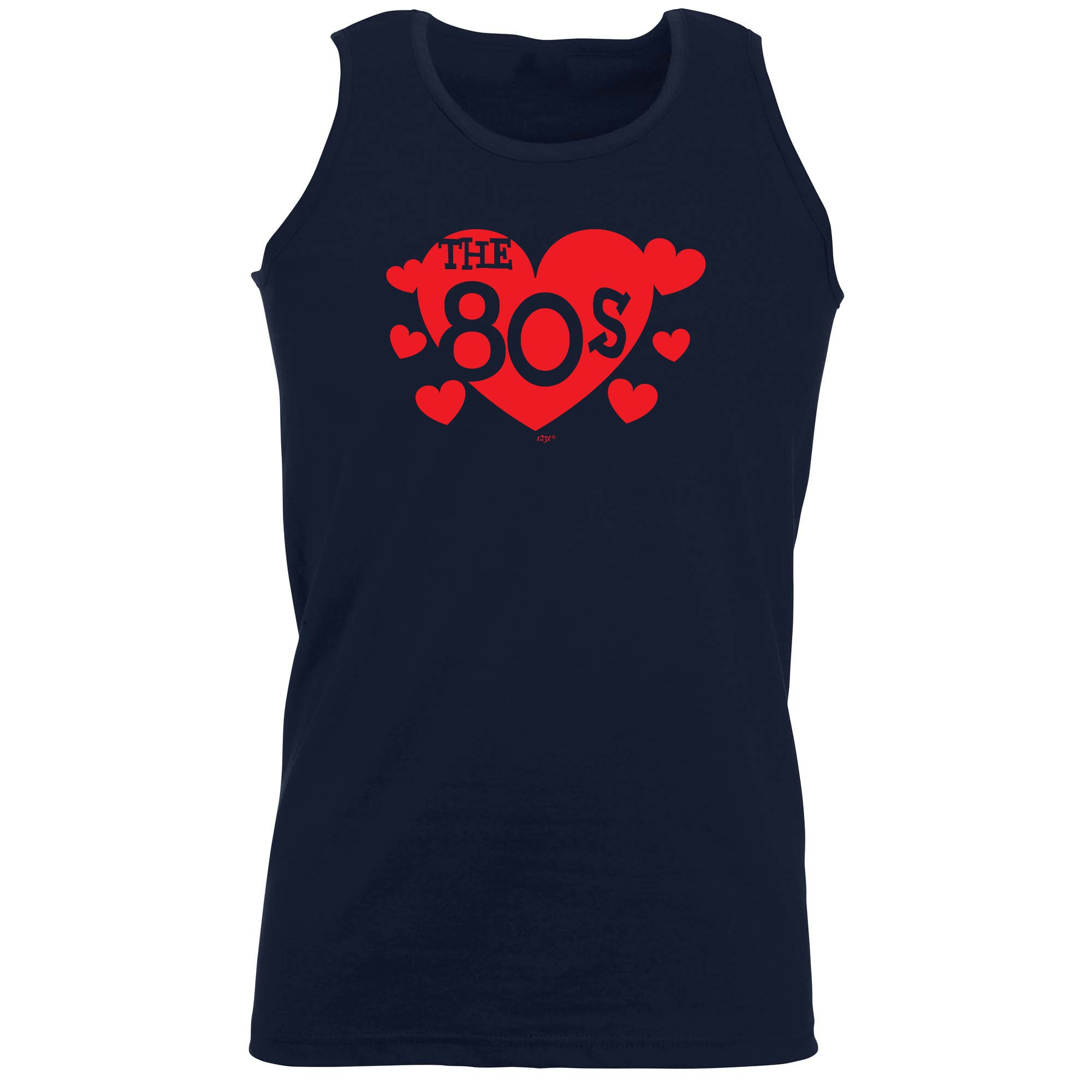 The 80S Red Heart - Funny Vest Singlet Unisex Tank Top