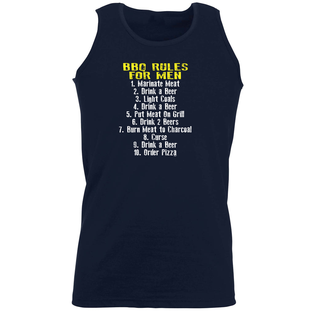 Bbq Barbeque Rules For Men - Funny Vest Singlet Unisex Tank Top