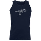 T Rex Bones Dinosaur White - Funny Vest Singlet Unisex Tank Top