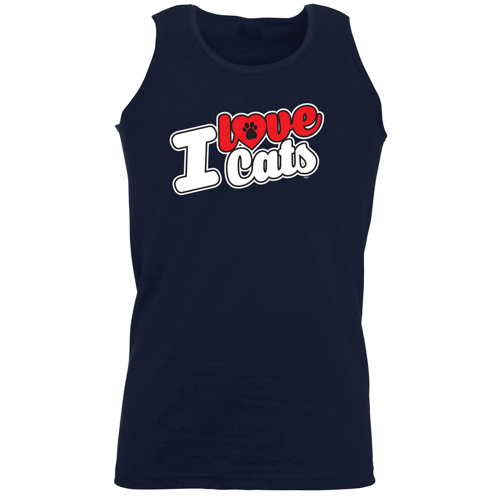 Love Cats Stencil - Funny Vest Singlet Unisex Tank Top