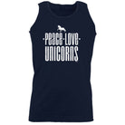 Peace Love Unicorn - Funny Vest Singlet Unisex Tank Top