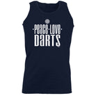 Peace Love Darts - Funny Vest Singlet Unisex Tank Top