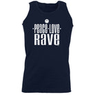 Peace Love Rave - Funny Vest Singlet Unisex Tank Top