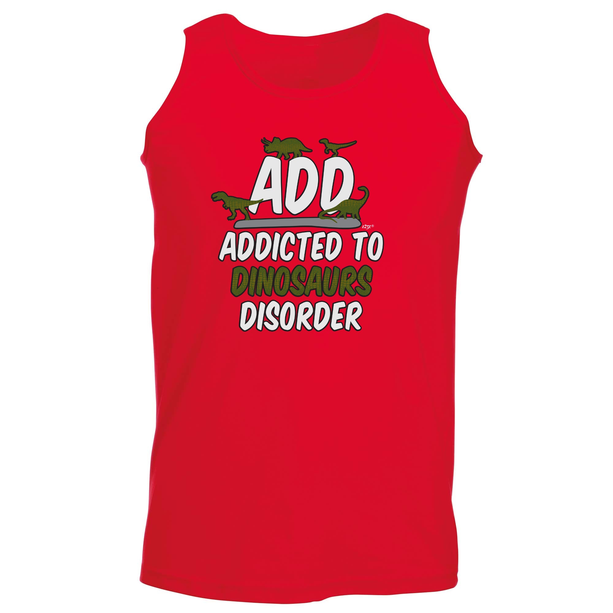 Add Dinosaur - Funny Vest Singlet Unisex Tank Top