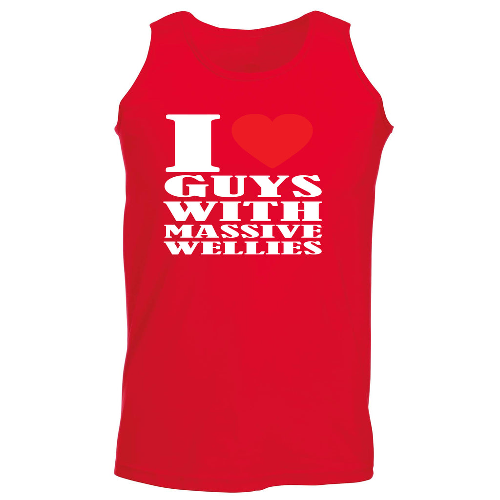 Love Heart Guys With Massive Wellies - Funny Vest Singlet Unisex Tank Top