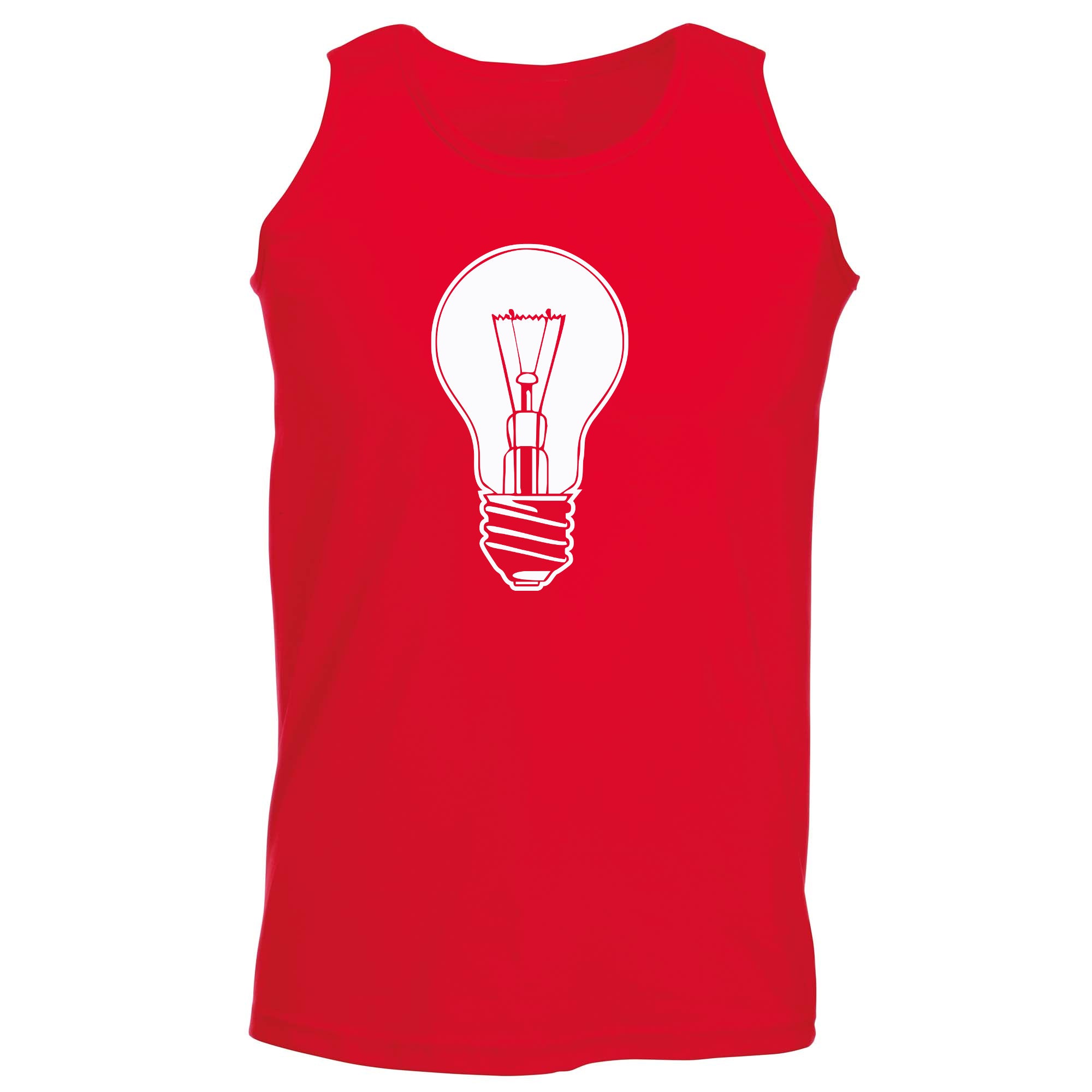 Light Bulb White - Funny Vest Singlet Unisex Tank Top
