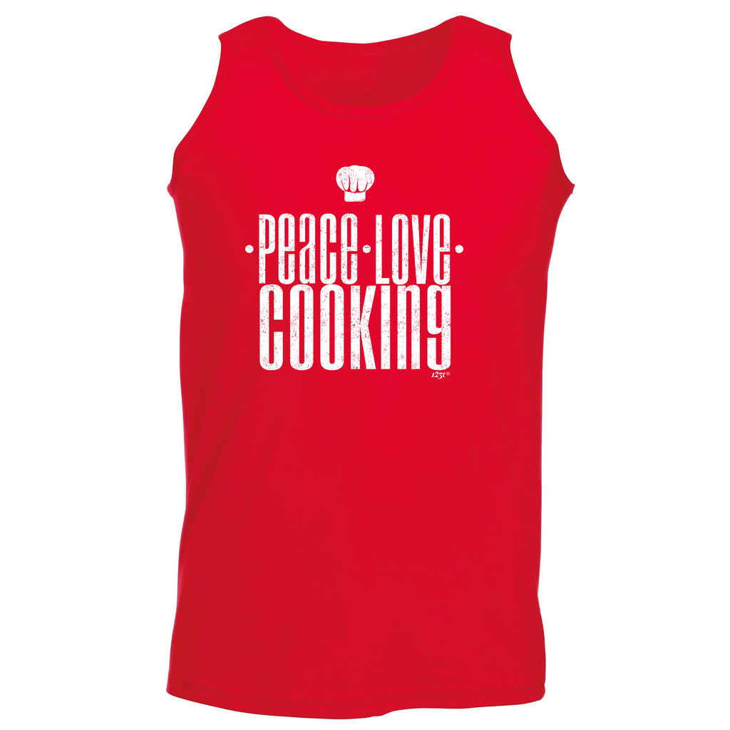 Peace Love Cooking - Funny Vest Singlet Unisex Tank Top