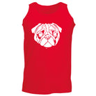 Pug Head Dog - Funny Vest Singlet Unisex Tank Top