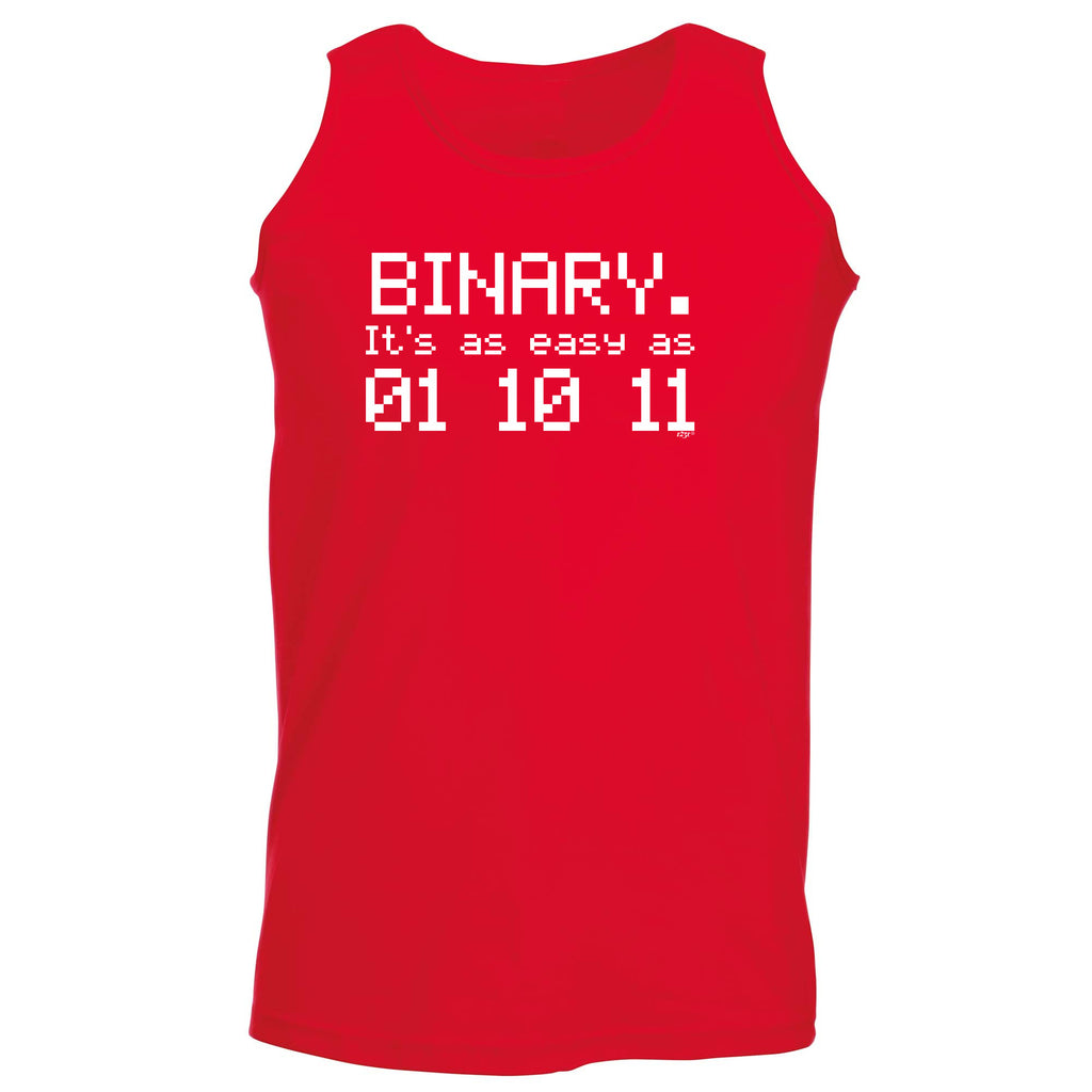 Binary Its As Easy As 01 10 11 - Funny Vest Singlet Unisex Tank Top