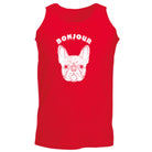 Bonjour Bulldog Face - Funny Vest Singlet Unisex Tank Top