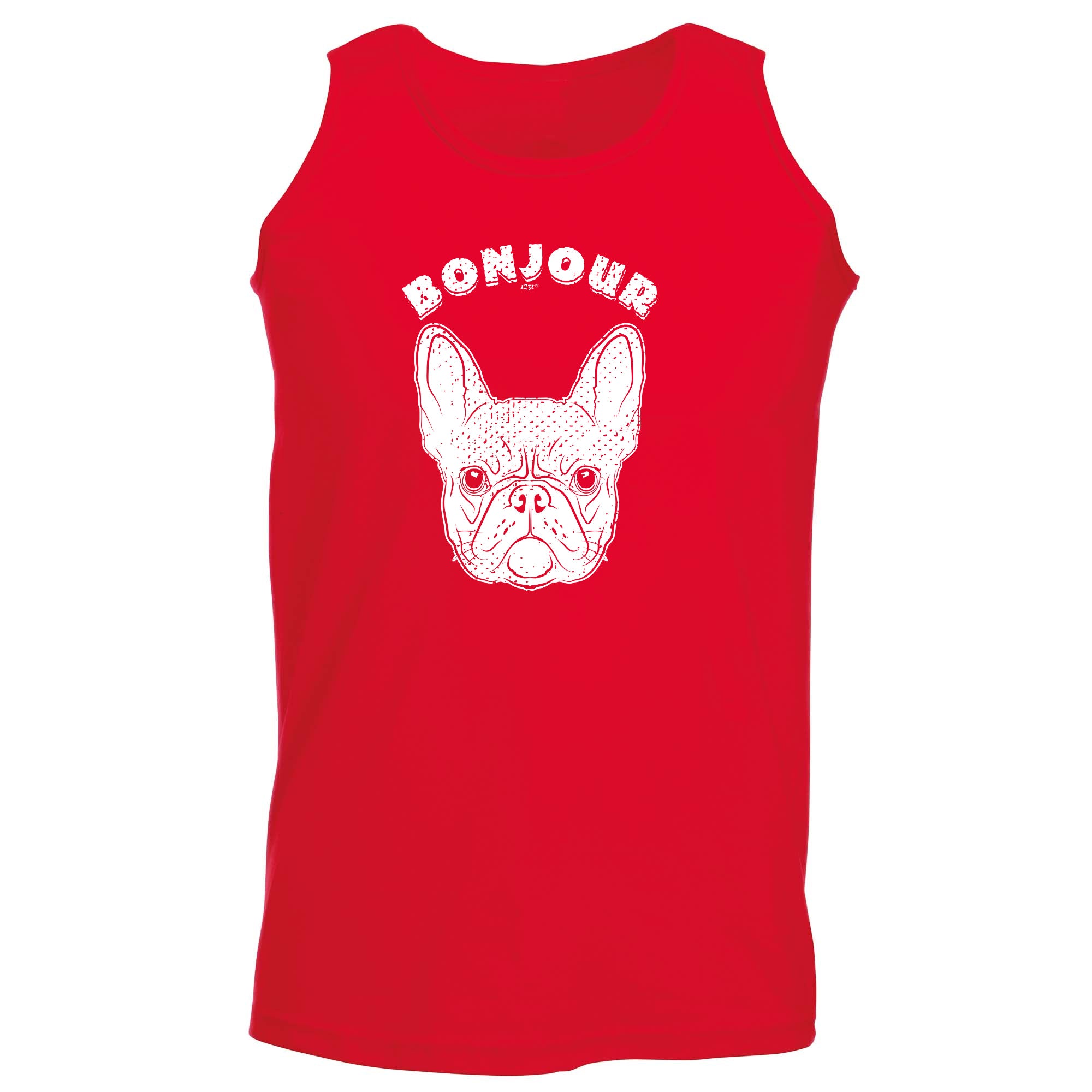 Bonjour Bulldog Face - Funny Vest Singlet Unisex Tank Top