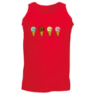 Ice Cream 4 Flavours - Funny Vest Singlet Unisex Tank Top