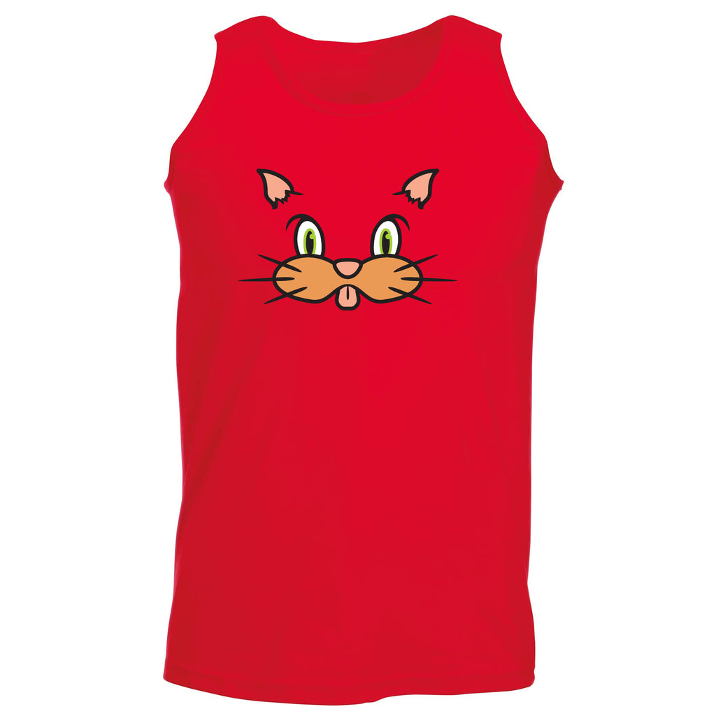 Cat Animal Face Ani Mates - Funny Vest Singlet Unisex Tank Top