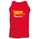 Robertson V1 Surname Thing - Funny Vest Singlet Unisex Tank Top