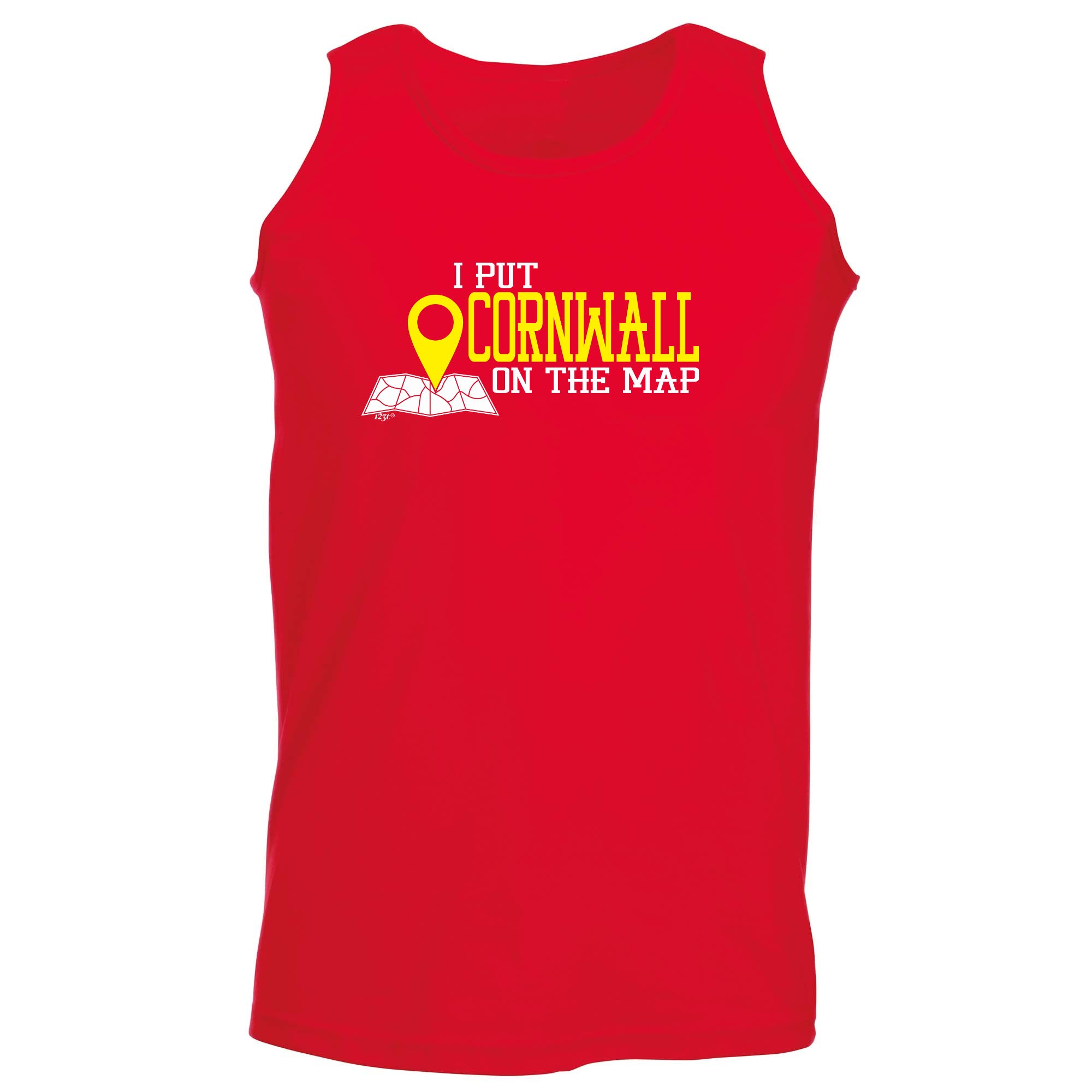Put On The Map Cornwall - Funny Vest Singlet Unisex Tank Top