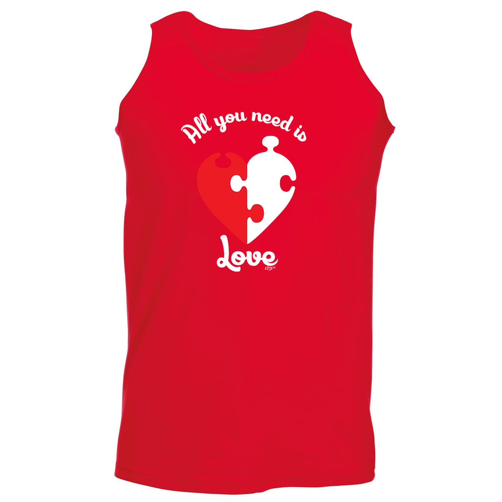 All You Need Is Love Jigsaw - Funny Vest Singlet Unisex Tank Top