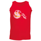 Austraunaught Smile Spray Paint Moon - Funny Vest Singlet Unisex Tank Top