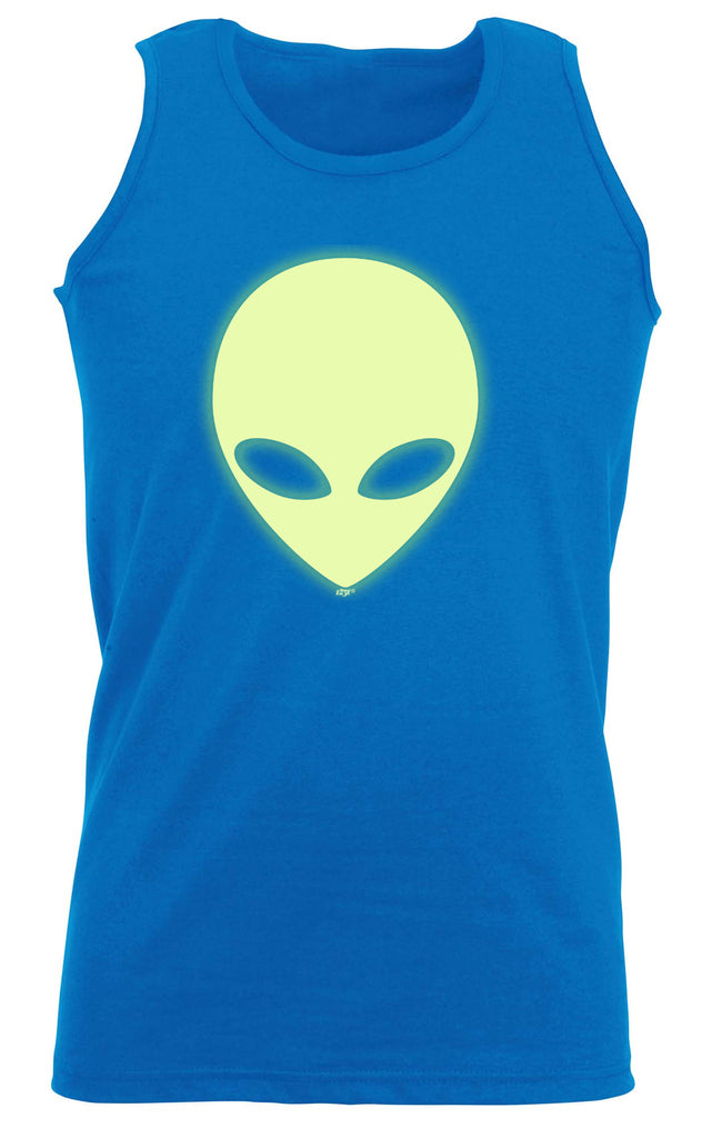 Alien Head Glow In The Dark - Funny Vest Singlet Unisex Tank Top