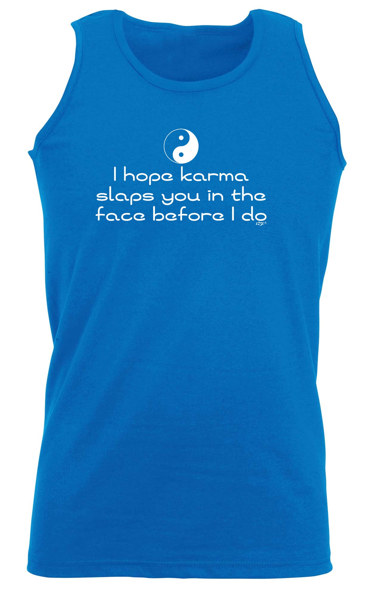 Hope Karma Slaps You In The Face Before Do - Funny Vest Singlet Unisex Tank Top